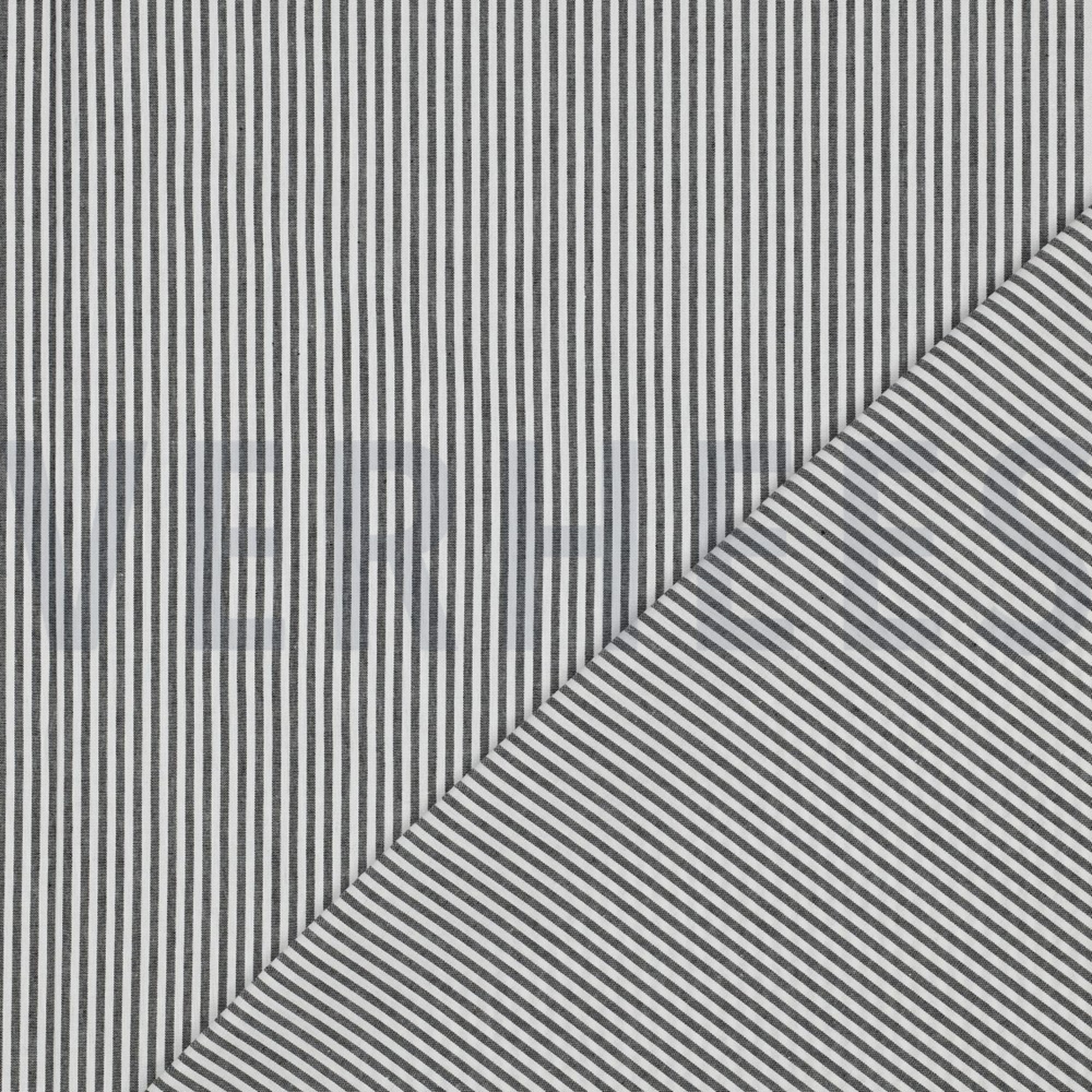 GARENGEVERFD POPLIN STREPEN 3MM ZWART (high resolution) #4