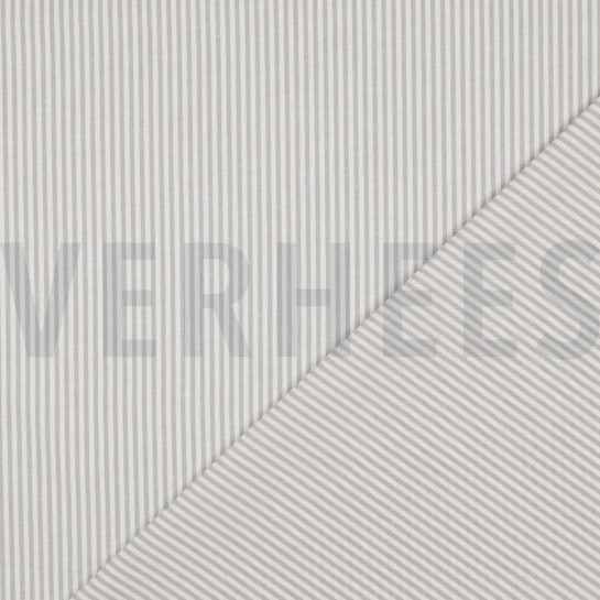 GARENGEVERFD POPLIN STREPEN 3MM ZAND #7