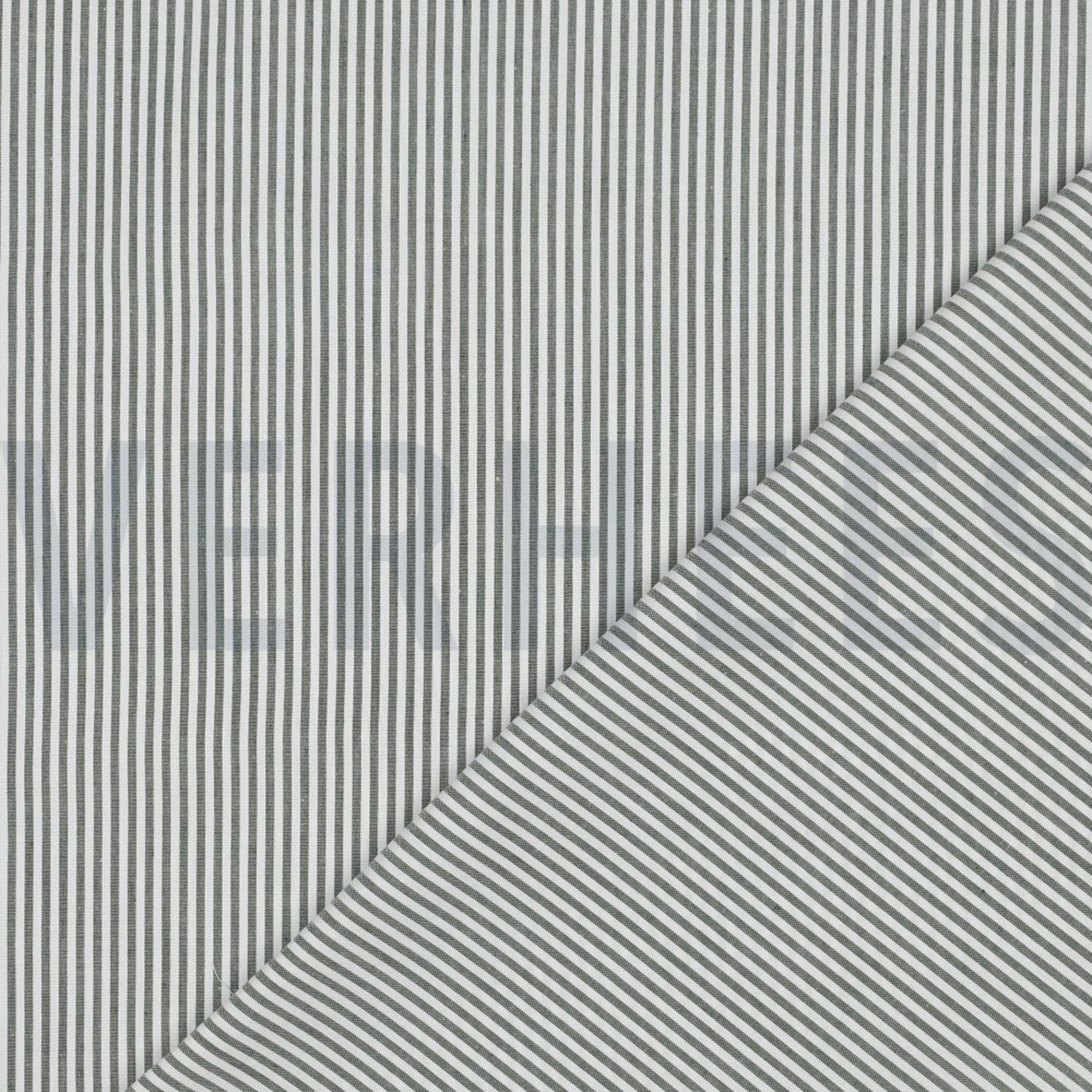 GARENGEVERFD POPLIN STREPEN 3MM DONKERGROEN (high resolution) #4