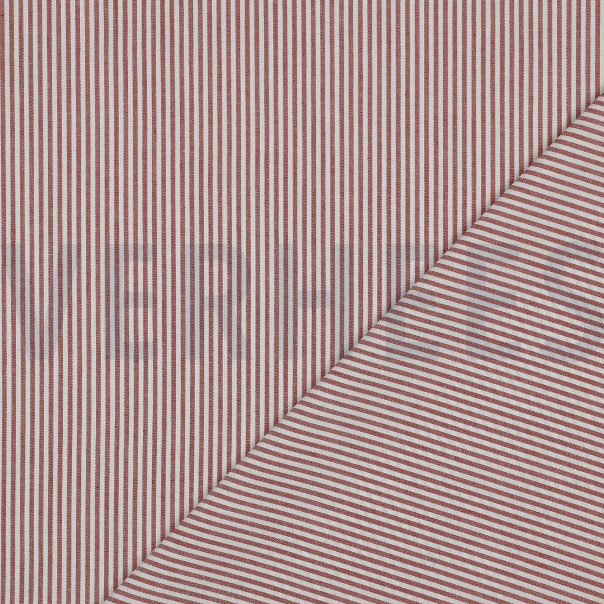 GARENGEVERFD POPLIN STREPEN 3MM TERRACOTTA (high resolution) #4