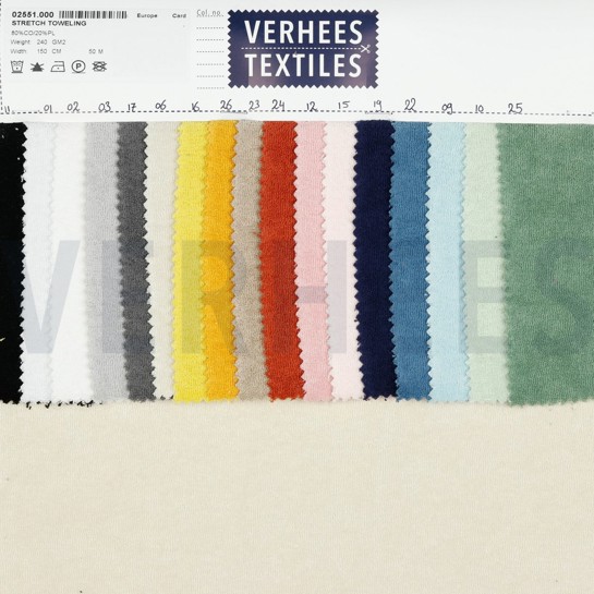 STRETCH TOWELLING LIGHT YELLOW #7