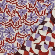 DOUBLE GAUZE GEWATTEERD BLOEMEN NATUREL (thumbnail) #4