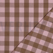 KATOEN GARENGEVERFD RUITEN LICHTROZE/BRUIN (thumbnail) #4