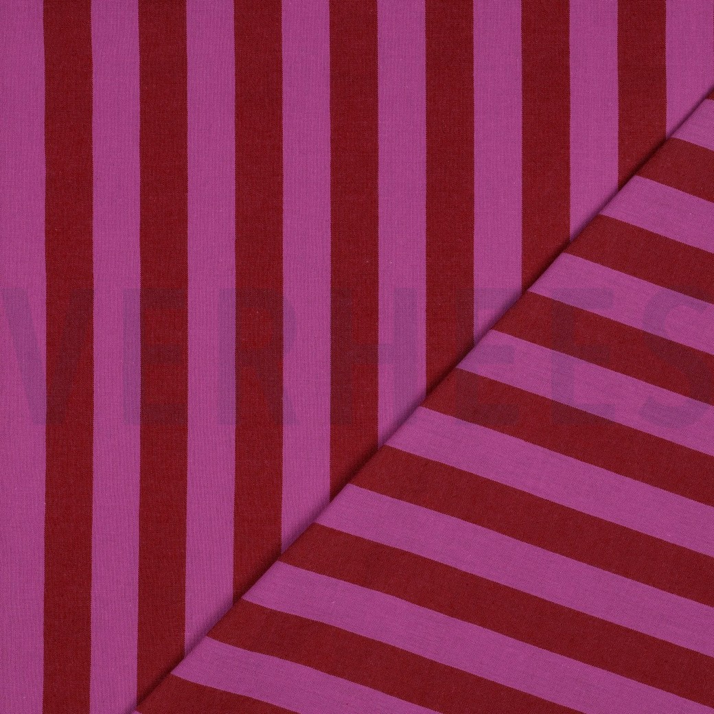 COTTON YARN DYED STRIPES RED/FUCHSIA #7