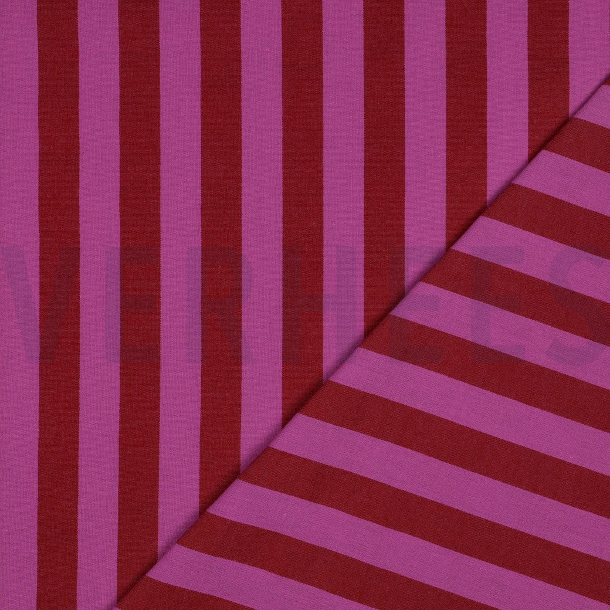 KATOEN GARENGEVERFD STREPEN ROOD/FUCHSIA (high resolution) #4