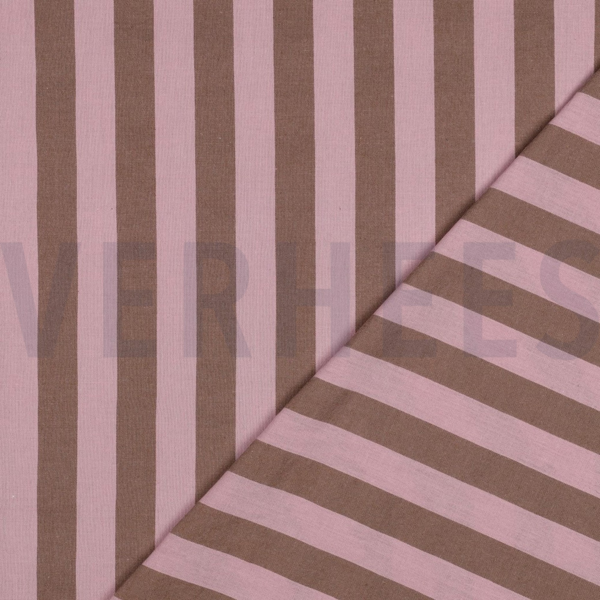 KATOEN GARENGEVERFD STREPEN LICHTROZE/BRUIN (high resolution) #4
