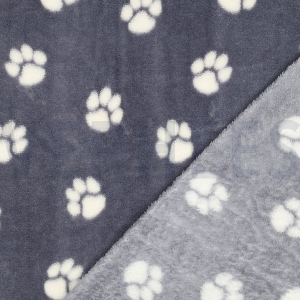FLEECE DOG PAWS LIGHT GREY #7