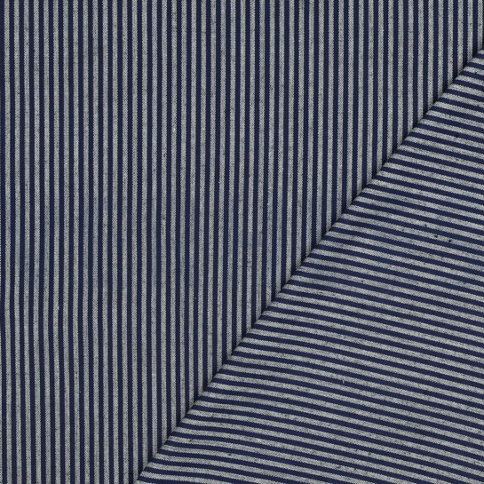 JACQUARD GARENGEVERFD STREPEN MARINEBLAUW #7