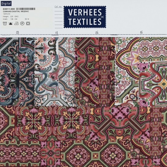 CANVAS DIGITAAL MOZAÏEK BORDEAUXROOD #7