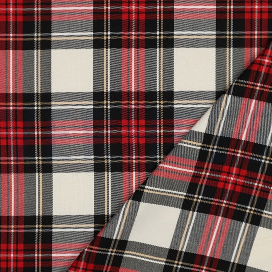 TARTAN CHECK SCHWARZ/WEISS #7