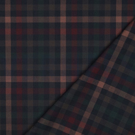TARTAN CHECK MARINEBLAU/ROT/CAMEL/GRÜN #7