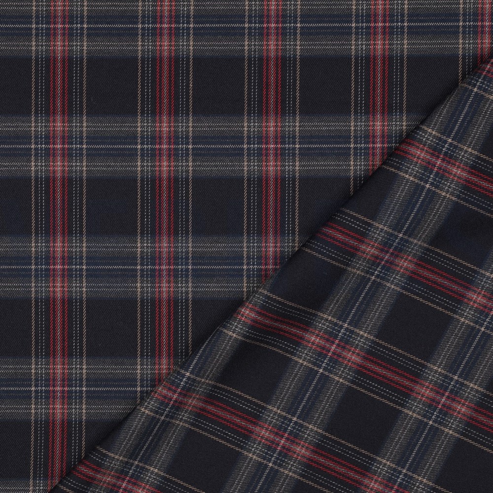 TARTAN CHECK NAVY/RED/CAMEL #7