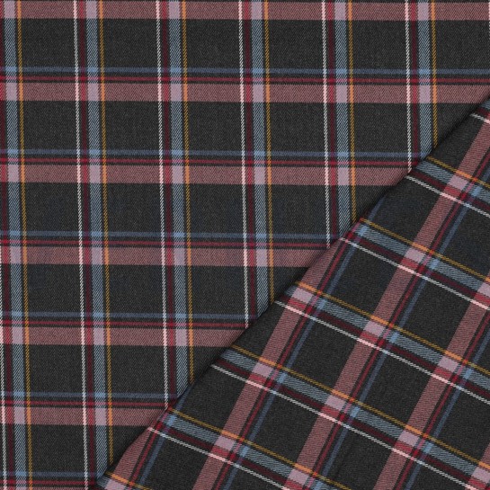 TARTAN CHECK ANTHRACITE CHINÉ #7