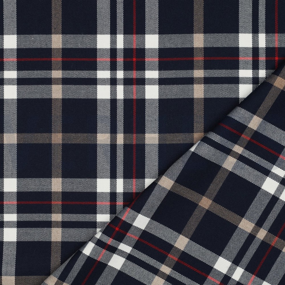 TARTAN CHECK NAVY/WHITE/CAMEL/RED #7