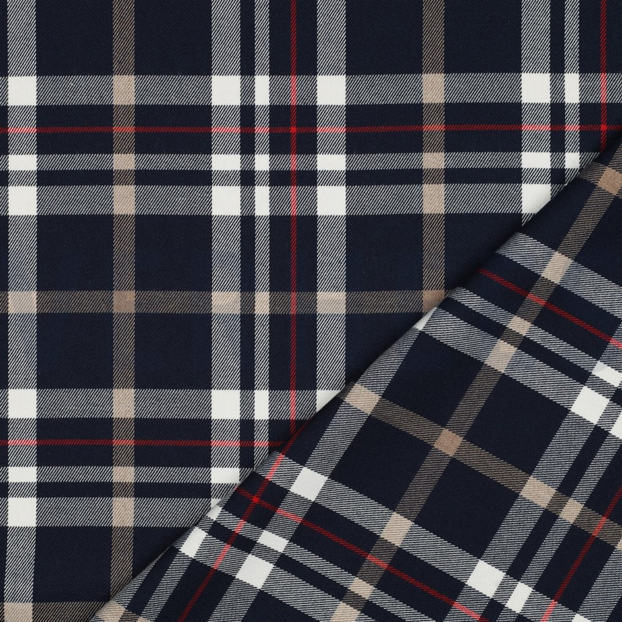 TARTAN CHECK MARINEBLAU/WEISS/CAMEL/ROT (high resolution) #4
