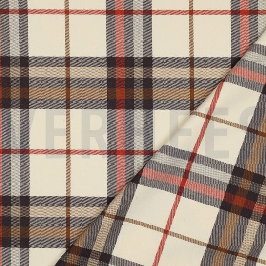 TARTAN CHECK SAND/BRAUN/ORANGE #7