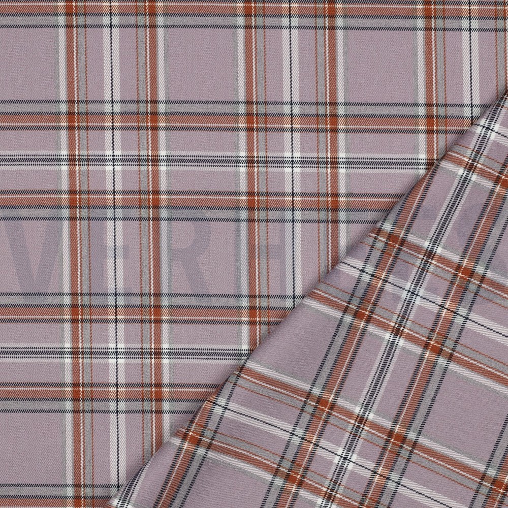 TARTAN CHECK LILAC/BROWN #7