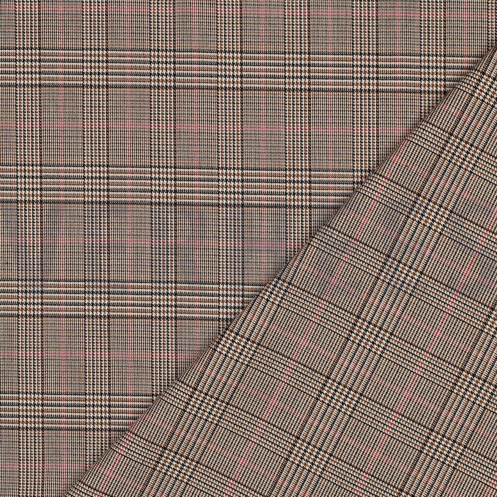 TARTAN CHECK CAMEL/PINK #7