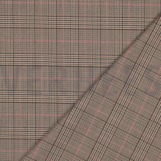 TARTAN CHECK CAMEL/ROSA #7