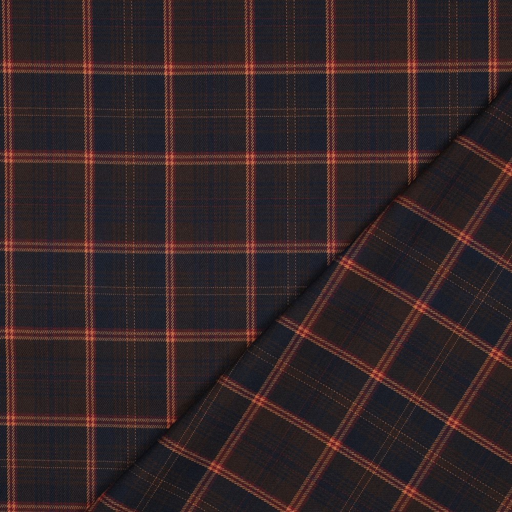 TARTAN CHECK NAVY/BROWN/CAMEL #7