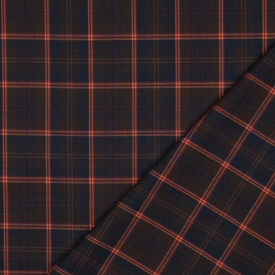 TARTAN CHECK MARINEBLAU/BRAUN/CAMEL #7