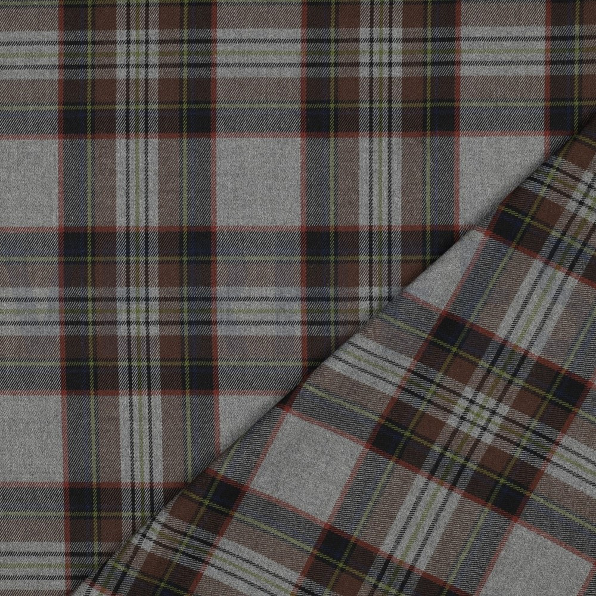 TARTAN CHECK GRIJS/BRUIN/LIMOEN (high resolution) #4