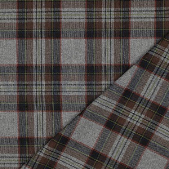 TARTAN CHECK GRIJS/BRUIN/LIMOEN #7