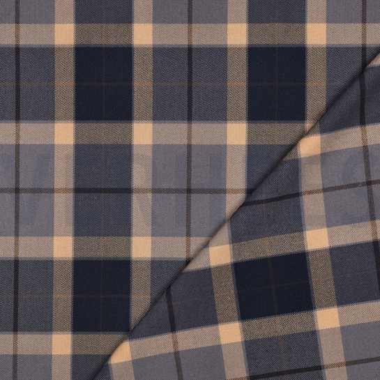 TARTAN CHECK NAVY/CAMEL #7