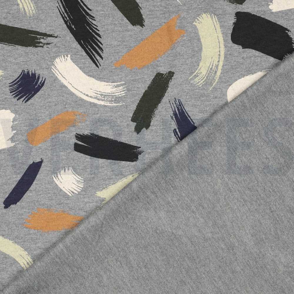 SOFT SWEAT MELANGE BRUSH STROKES ANTHRACITE MELANGE #7