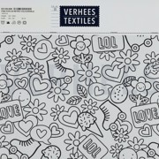 KATOENEN POPLIN RETRO INKLEURBAAR ZWART/WIT (thumbnail) #4