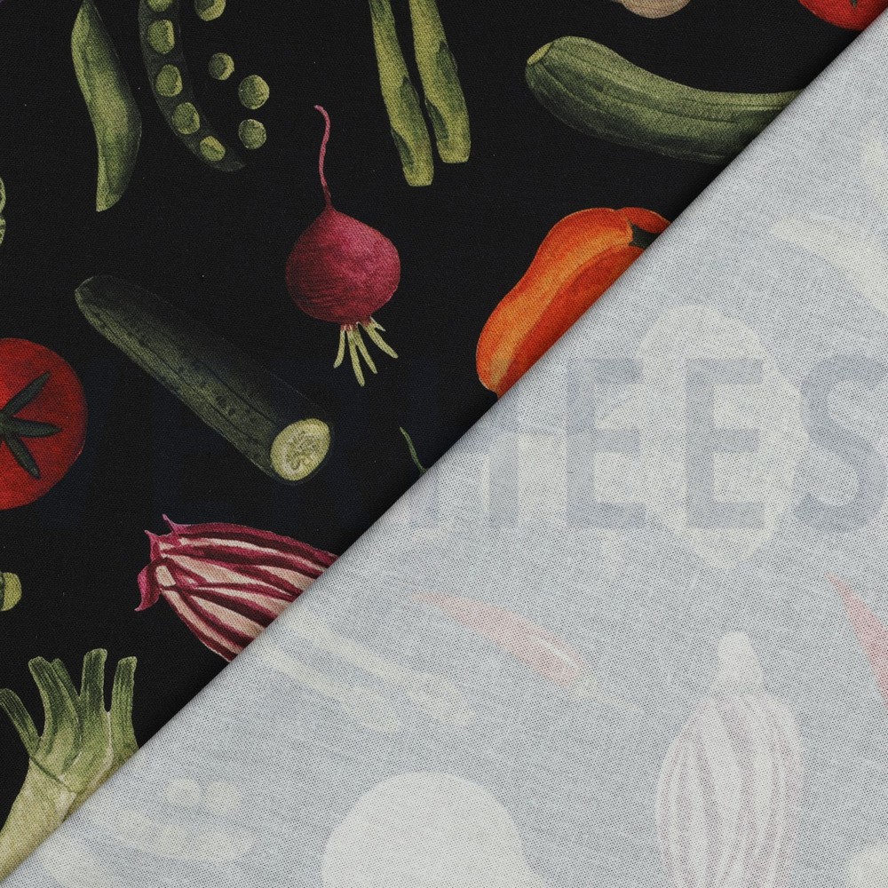 CANVAS DIGITAL VEGETABLES BLACK #7