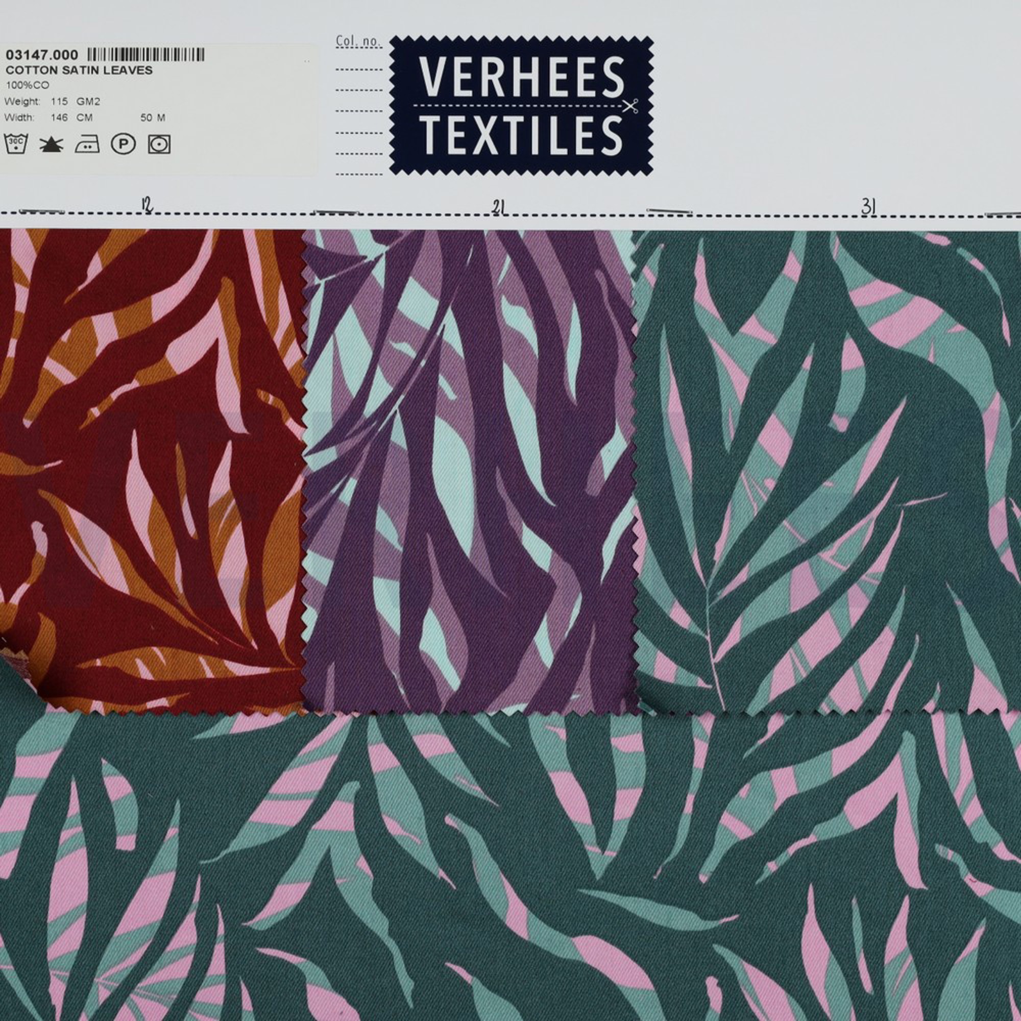 COTTON SATIN LEAVES BURGUNDY (high resolution) #4