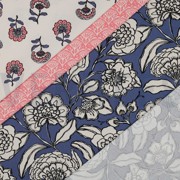 TOILE DÉCORATION FLEURS BLEU (thumbnail) #4