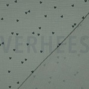 DOUBLE GAUZE SMALL HEARTS NILE (thumbnail) #4