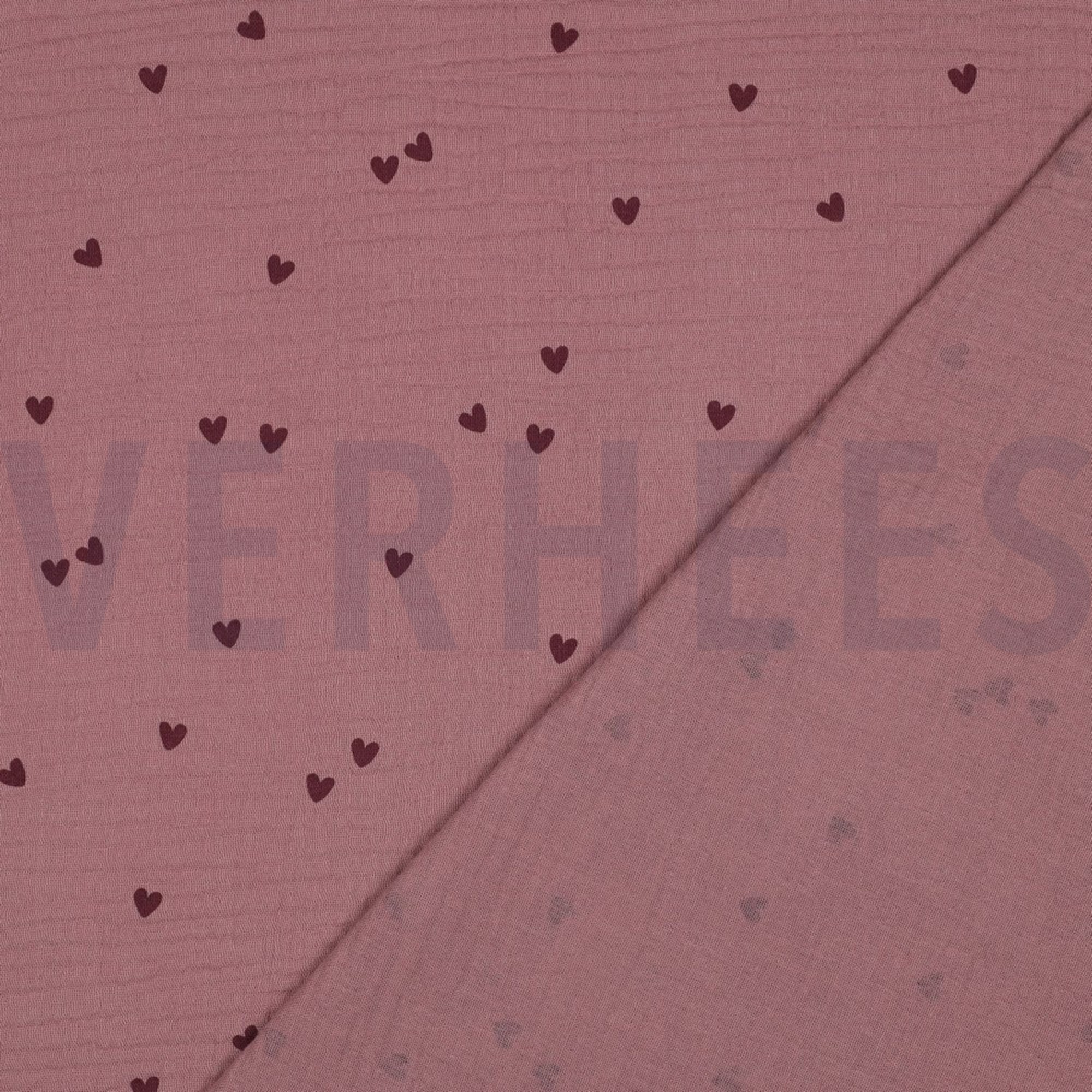 DOUBLE GAUZE SMALL HEARTS LIGHT LILAC (high resolution) #4