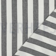 COTTON YARN DYED STRIPES & CHECKS BLACK (thumbnail) #4