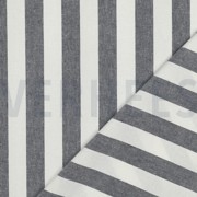 COTTON YARN DYED STRIPES & CHECKS NAVY (thumbnail) #4