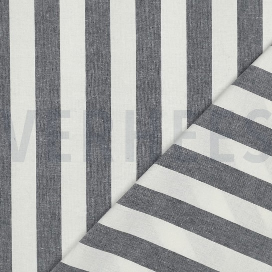 COTTON YARN DYED STRIPES & CHECKS NAVY #7