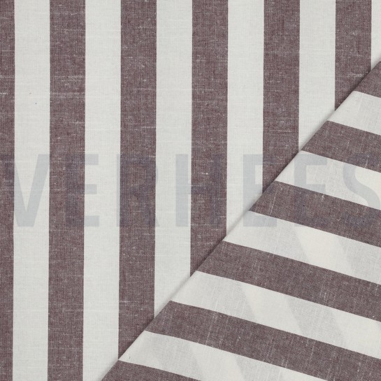COTTON YARN DYED STRIPES & CHECKS AUBERGINE #7