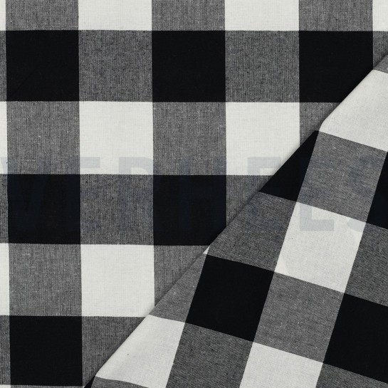 COTTON YARN DYED STRIPES & CHECKS BLACK #7