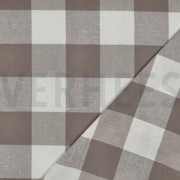 COTTON YARN DYED STRIPES & CHECKS BEIGE (thumbnail) #4