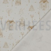 TOILE DÉCORATION DIGITAL MAISONS DE NOËL BLANC CASSÉ (thumbnail) #4