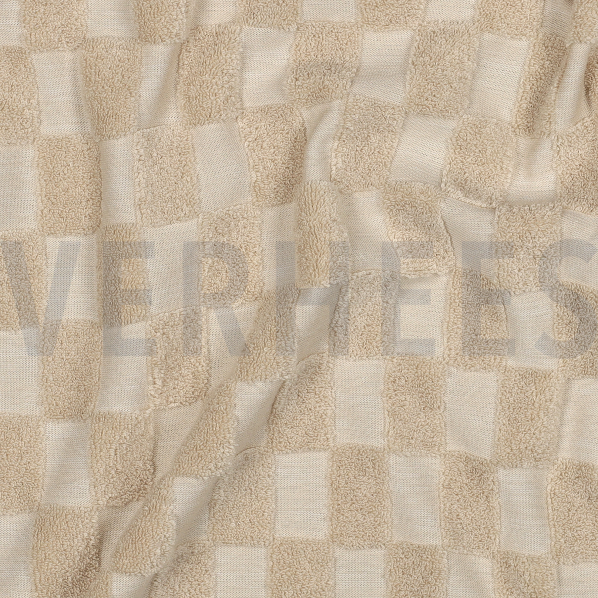 COTON ÉPONGE TRICOT CARREAUX SABLE (high resolution) #4