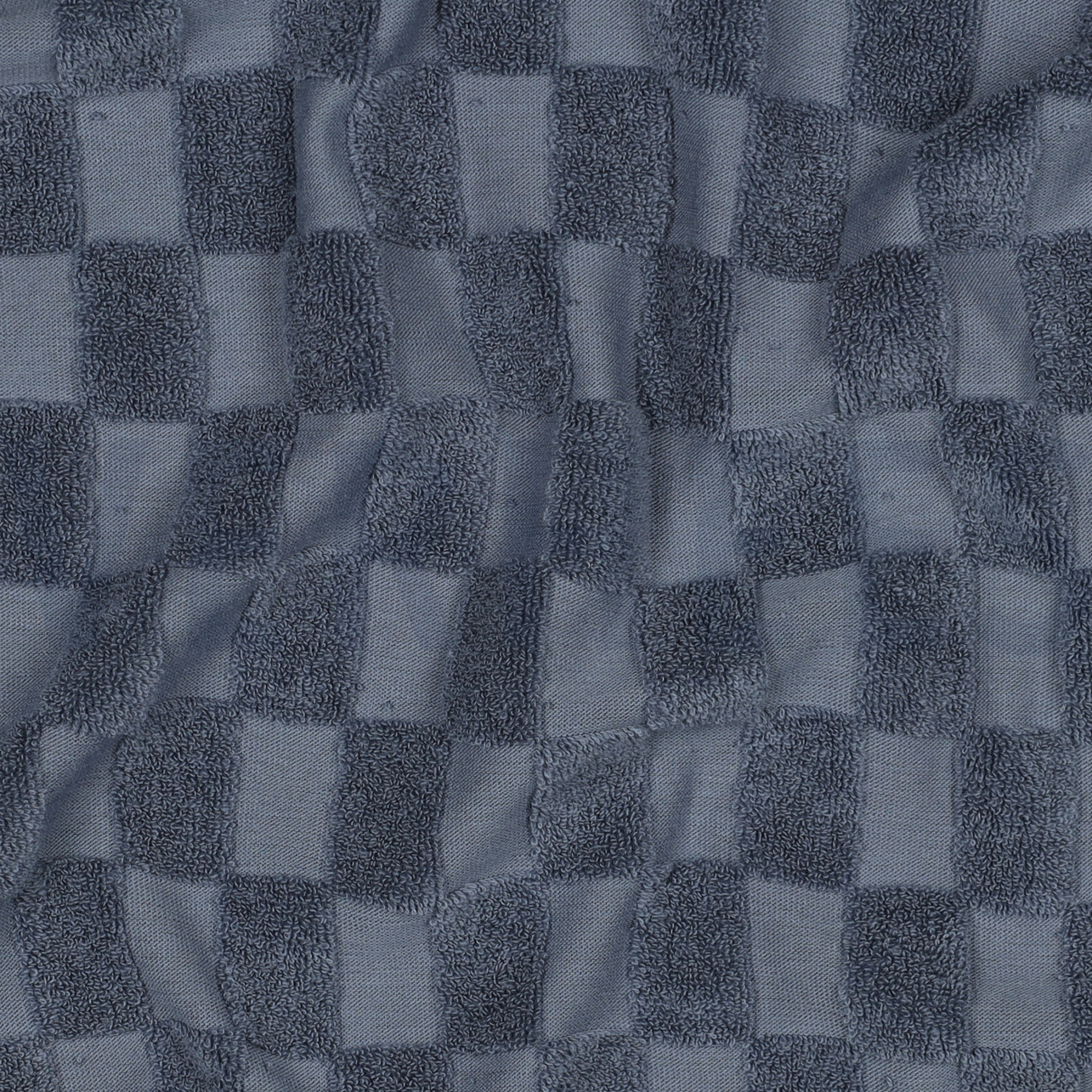 BAUMWOLLE FROTTEE GESTRICKT KAROS BLAU (high resolution) #4