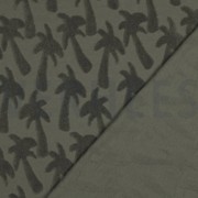 COTTON TOWELLING KNIT PALMTREES ARMY GREEN (thumbnail) #4