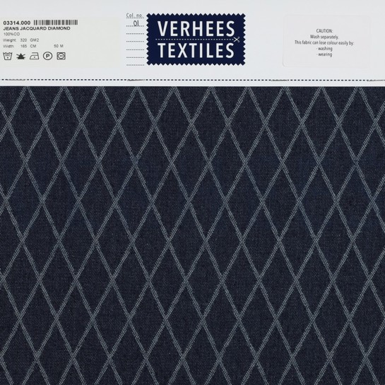 JEANS JACQUARD DIAMONDS INDIGO #7