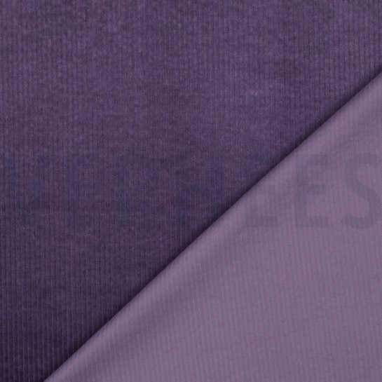 CORDUROY GEWASSEN 6W STRETCH DONKER LAVENDEL #7