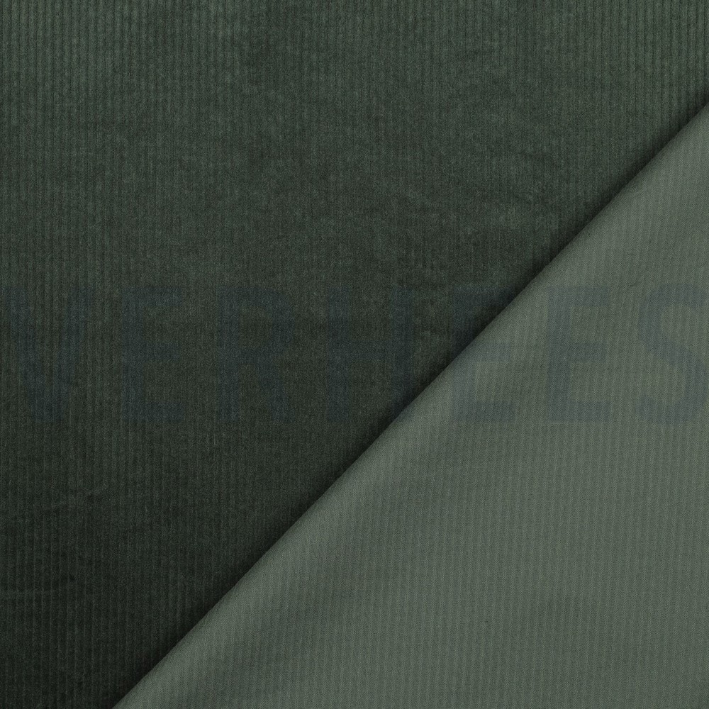 CORDUROY GEWASSEN 6W STRETCH DONKERGROEN #7