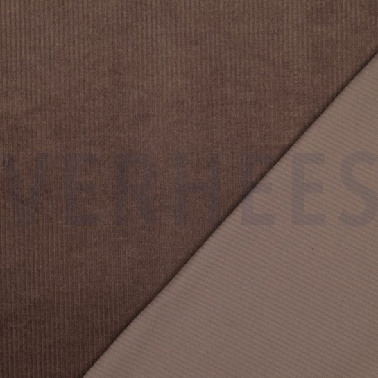 VELOURS CÔTELÉ LAVÉ 6W STRETCH BRUN FONCÉ #7