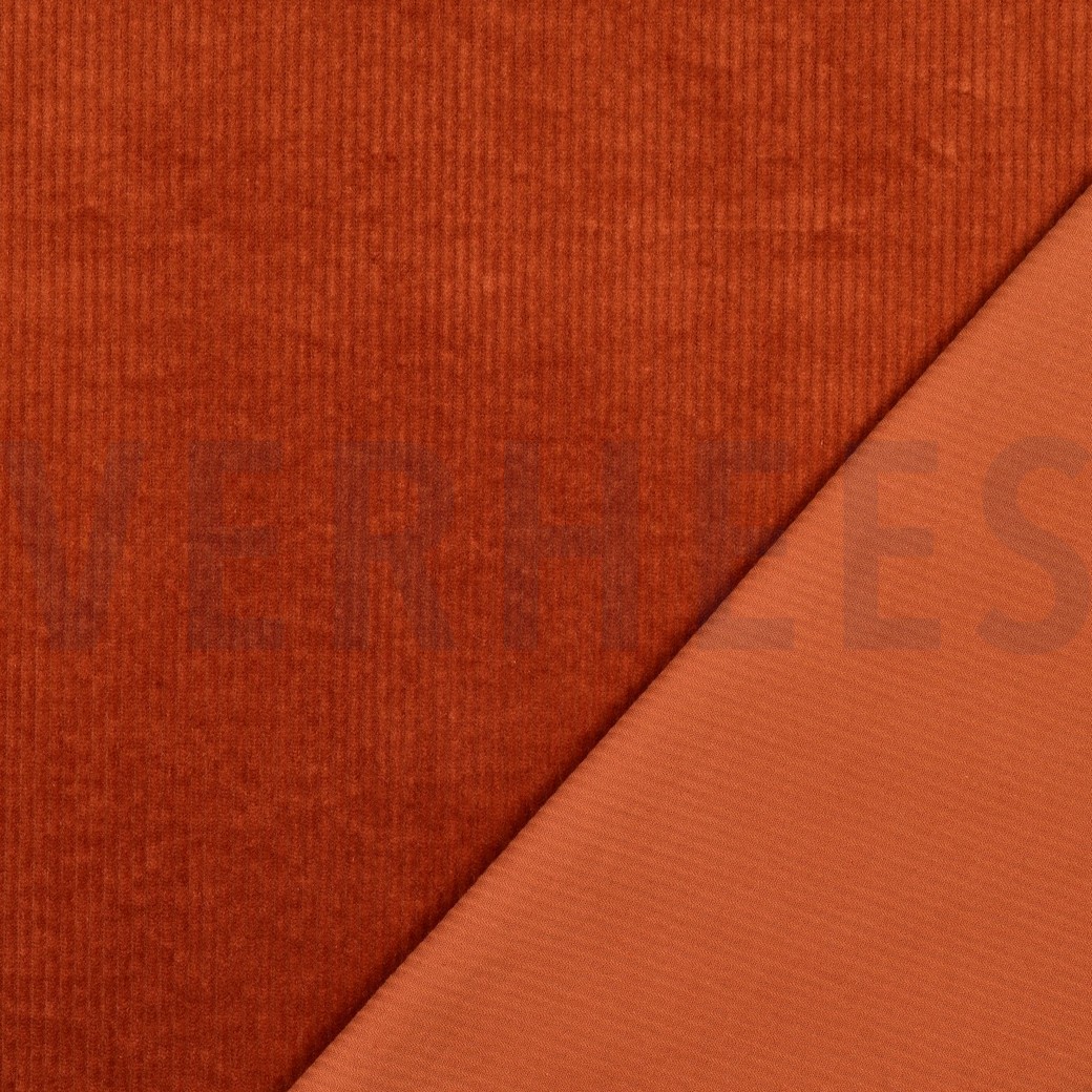 CORDUROY WASHED 6W STRETCH TERRACOTTA #7
